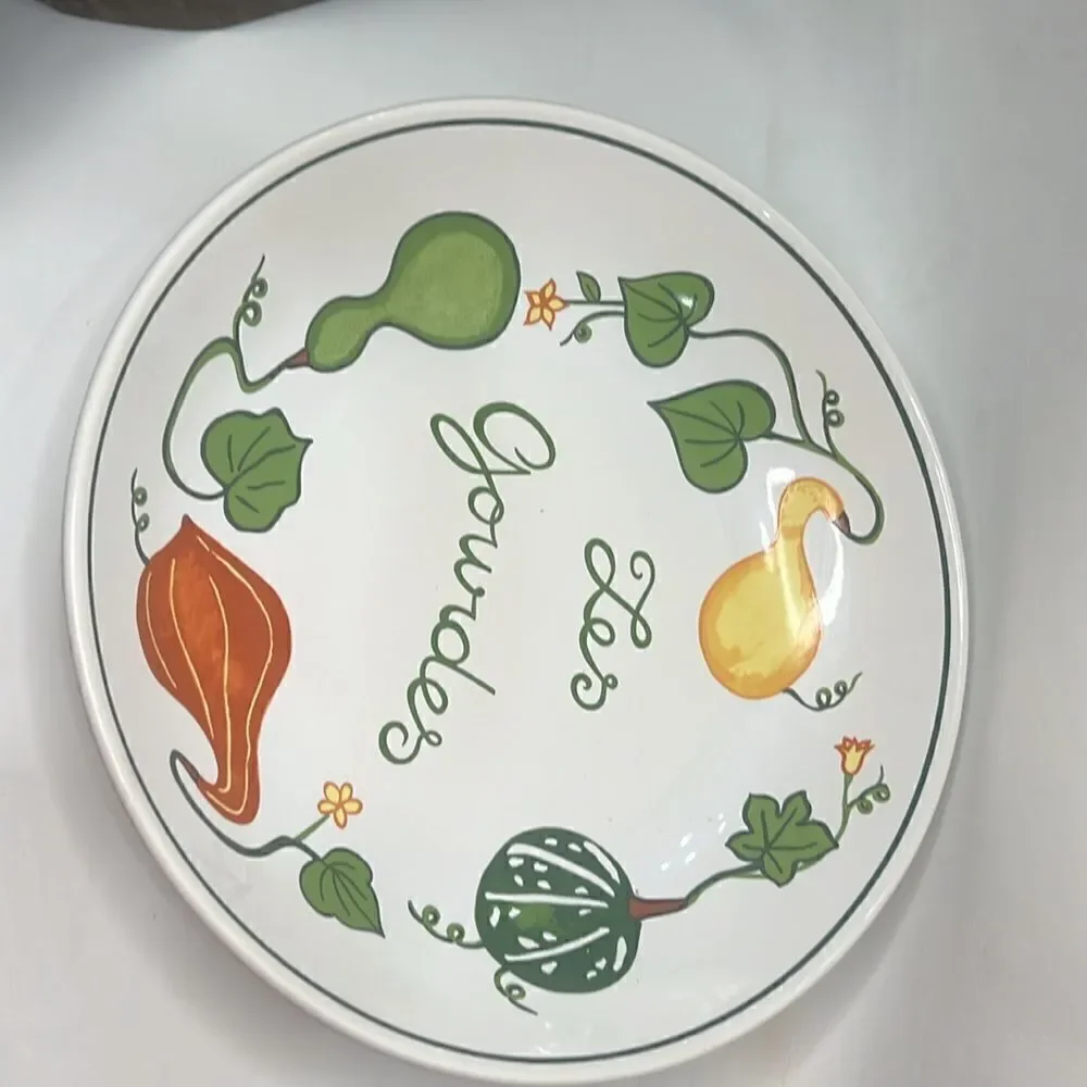 Williams Sonoma Serving Bowl Les Gourdes Made Portugal 13 In Round 2 1/2 In Tall